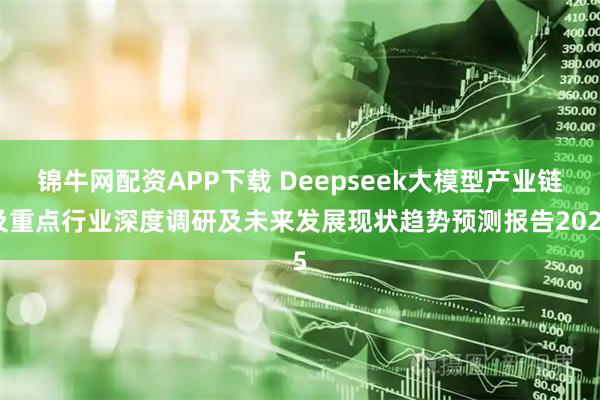 锦牛网配资APP下载 Deepseek大模型产业链及重点行业深度调研及未来发展现状趋势预测报告2025